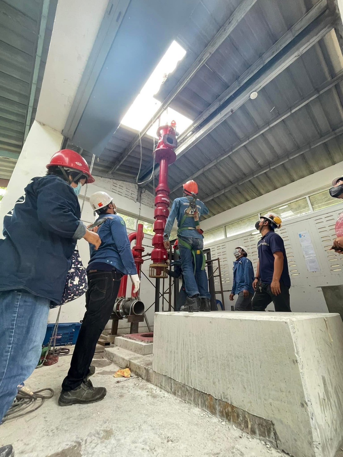 Overhaul Vertical Turbine Pump & Transmission (Gear Driver) of Fire Pump.