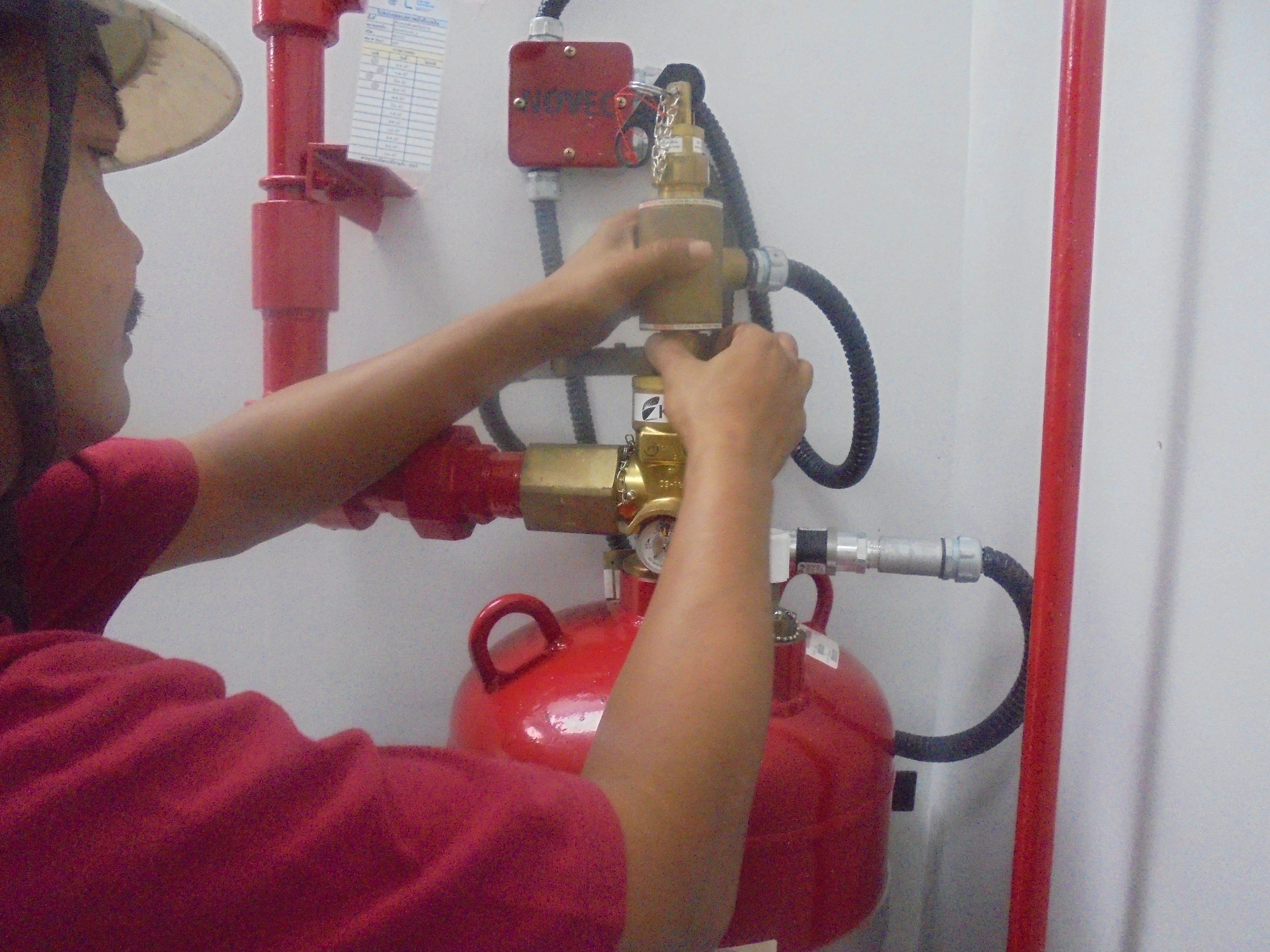 รูปทดสอบระบบดับเพลิงสารสะอาด FM200